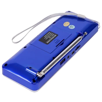 Mini Kaasaskantav Laetav Stereo L-288 FM-Raadio Kõlar LCD Ekraan Toetada TF Kaarti USB-Disk MP3-Pleieri Kõlar (Sinine)
