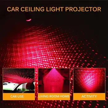 Mini LED Auto Katuse Star Night Light Projektor Atmosfääri Galaxy USB Lamp Dekoratiivne Lamp Reguleeritav Auto Interjöör Decor Light