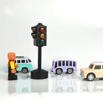Mini Liiklusmärgid Maanteel Kerge Plokk Koos Heliga LED Mänguasjad Lapsele Turvalisust Haridus-Mini Liiklusmärgid Maanteel Kerge Mänguasjad