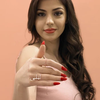 Mini-Maailma Isikupärastatud Naiste Kohandatud Araabia Nimi Kaelakee Roostevabast Terasest Tehasesilt Kuld Kett Kaelakee Eid Kingitus Islami Ehted