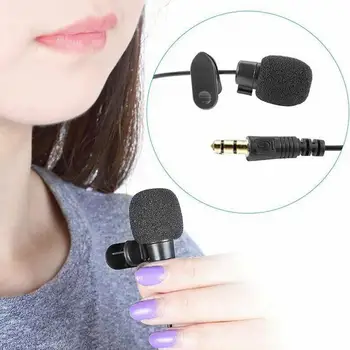 Mini Mikrofon Clip-Lavalier 3,5 mm Kondensaator Mikrofon microfone Telefoni diktofoni Rinnamikrofon Studio Mobile Voice E5K5