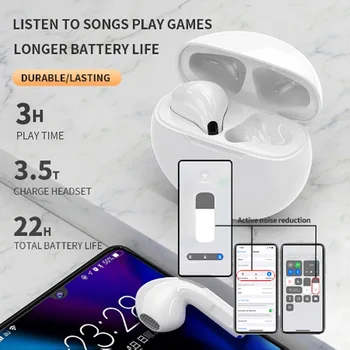 Mini Pro 6 TWS Kõrvaklapid, Bluetooth Kõrvaklapid Gaming Headset HIFI Heli Tõsi, Traadita Earbuds jaoks Xiaomi Huawei ja IPhone PK Pro4 2921