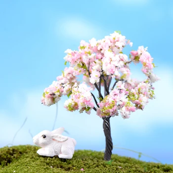 Mini Puu Micro Maastiku Bonsai Taime Aed Cherry Blossom/ploomi/paju/kookospähkli Puu Vaik Käsitöö-Aia Kaunistamiseks TXTB1