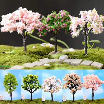 Mini Puu Micro Maastiku Bonsai Taime Aed Cherry Blossom/ploomi/paju/kookospähkli Puu Vaik Käsitöö-Aia Kaunistamiseks TXTB1