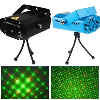 Mini Remote Portable Punane Roheline Meteoor Dušš Projektor Laseri Valgus DJ Kodu Xmas Party Puhkus Näitavad LED-Etapi Valgustus