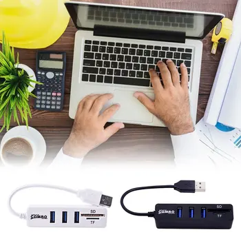 Mini USB Hub 3.0 Multi USB 3.0 Hub USB-Jaoturi 3-Port Hub Koos TF-SD-Kaardi Lugeja, 6-Port 2.0-Hab Adapter PC-Tarvikud