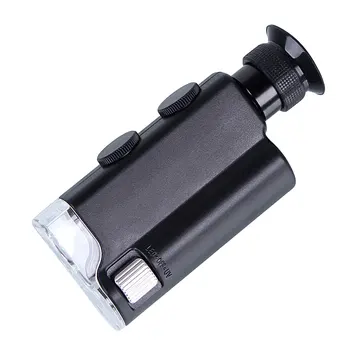 Mini kaasaskantav Mikroskoobi Tasku 140X~240X Pihuarvutite LED Lambi Valgusega Luup Suurendusega Luup Luup Tasku Objektiiv