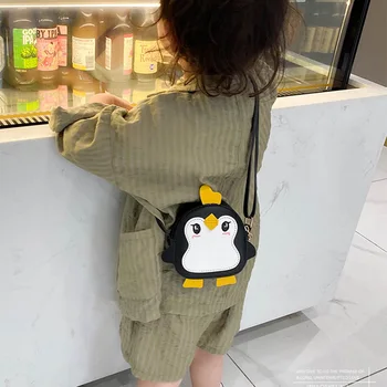 Mini Õlakott Multikas Loomade Armas Väike Pingviin Laste Crossbody Kott Lapsed Mündi Rahakott Lett Mänguasi Käekott Õlal Armas