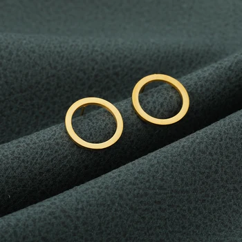 Minimalism Ring Ringi Earings Ehted Roostevaba Teras Rose Gold Korea Stud Kõrvarõngas 2021 Sõprus Kingitused