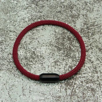 Minimalistlik Käsitöö Punane Köis Magnet Käevõru Võlusid Mehed Naised Roostevabast Terasest Lihtne Braslet Jaoks Armband Lucky Ehted