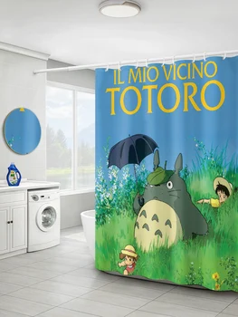 Minu Naaber Totoro Kass Anime Dušš Kardinad Veekindel Dušš Kardin Vannituba Polüester 3D Tüdrukud Lapsed, Peace Poisid 180x180 145763