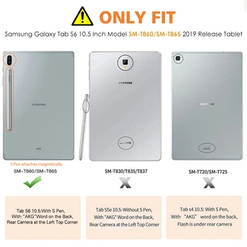 MoKo Case For Samsung Galaxy Tab S6 10.5 SM-T860/T865 2019,[Built-in Screen Protector] kogu Keha Põrutuskindel Juhul Smart Shell 111776