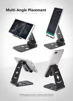 Mobiiltelefoni Omanik Istme Desktop Brackert IPAD Tahvelarvuti Laadimine Baasi Topelt Reguleeritav Mobiiltelefoni Tarvikud Seista Hoidja