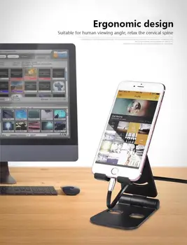 Mobiiltelefoni Omanik Istme Desktop Brackert IPAD Tahvelarvuti Laadimine Baasi Topelt Reguleeritav Mobiiltelefoni Tarvikud Seista Hoidja