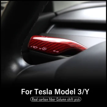 Model3 Interjöör Uuendata Paik Tesla Model 3 2021 Tarvikud Päris Carbon Fiber Veerus Shift Kate Mudel Y Kolm