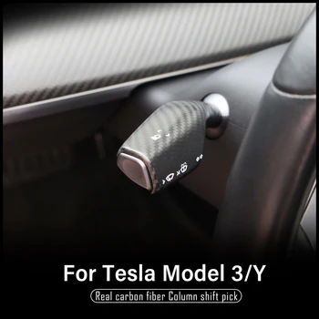 Model3 Interjöör Uuendata Paik Tesla Model 3 2021 Tarvikud Päris Carbon Fiber Veerus Shift Kate Mudel Y Kolm