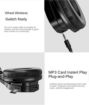 Moe Uus Juhtmeta Bluetooth-Peakomplekti Gamer Sport Kõrvaklapid koos Mic-SD-Kaart, Kõrvaklapid, iPhone Xiaomi Earbuds Üle Kõrva 4820