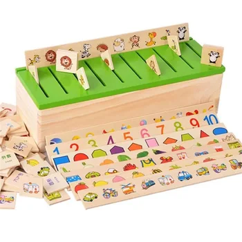 Montessori Haridus-Puidust Mänguasjad Matemaatilisi Teadmisi Klassifikatsioon Kognitiivse Sobitamine Lapsed Kognitiivse Sobitamine Kasti Kingitused