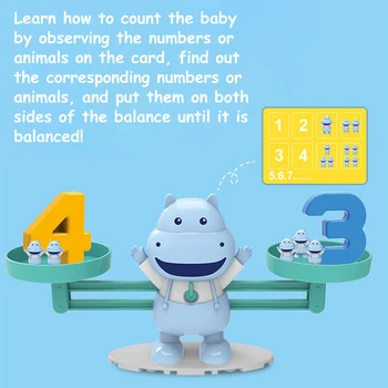 Montessori Kaal Loomade Tasakaalu Matemaatika Mänguasjad Aritmeetiline Õppe Ahv Looma Tasakaalu Skaala Number Õppimine Mängu Mänguasjad Lastele