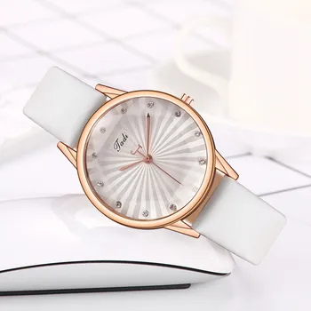 Montre femme relojes para mujer Loominguline Triibuline Quartz Watch Lihtne Nahast Vaadata Teemant Rihm женские часы наручные