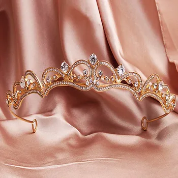 Mood Barokk Stiilis Vintage Tiara Läikiv Rhinestone Kroonid Naiste Käsitöö Sünnipäeva Tiara Pulm Tarvikud