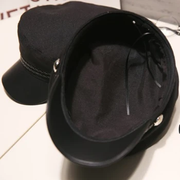 Mood Naised Mehed Sõjaväe Müts Kevad-Sügis Madrus Mütsid Must Daamid Barett Mütsid Korter Top Kapten Ühise Põllumajanduspoliitika Reisi Kadett Kaheksanurkne Müts