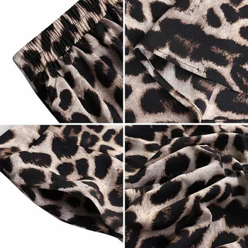 Mood Naiste Kõrge Vöökoht Lai Jalg Püksid Celmia Leopard Printida Pikkade Pükste Kevadel Lahti Vabaaja Taskud Elegantne Pantalones Femme
