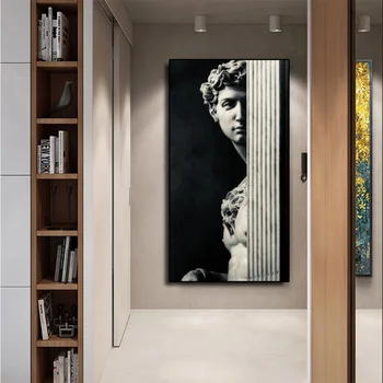 Moodne Must Ja Valge Home Decor Seina Art Maali Lõuendile Plakatid Ja Giuliano Skulptuur Prindib Pildi Elutuba