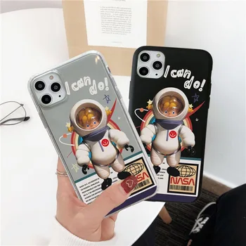 Moodsad Cartoon Astronaudid Puhul Coque iPhone 12 11 7 8 Plus X-XR, XS Max Silikoon tagakaas juhul Fundas Capa