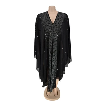 Moslemi Seal Kaftan Abaya Kleit Naiste Kimono Dubai Avatud Abayas Türgi Kivid Sifonki Kapuutsiga Kleit Elegantne Aafrika Pluss Suurus 2021 189956