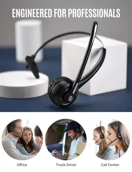 Mpow Pro 1/2 TK Täiendatud Bluetooth-5.0 Kõrvaklapid koos Mikrofoni Müra Vähendamise Traadita Autojuhid Call Center Peakomplekt 138280