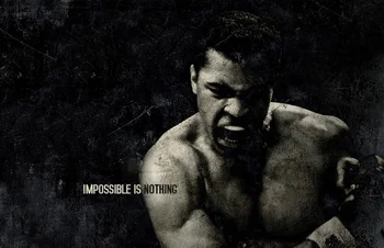Muhammad Ali Võimatu on Midagi Kunsti Film Prindi Silk Plakat Kodus Seina Decor 24x36inch