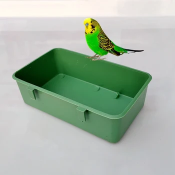 Multi-funktsionaalse Toidu Salve Papagoi Vann Looma Puuri Püsti Toidu Mahuti Papagoi Tuvi Splash Proof Pesta Dušš Box