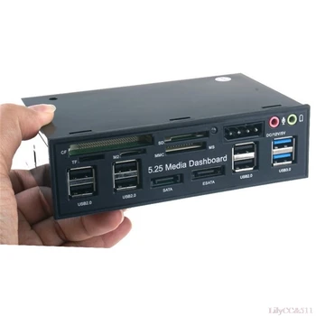 Multi-funktsioon esipaneelil Media Armatuurlaua USB 3.0 Hub kaardilugeja