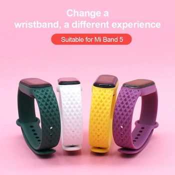 Multi-värvi Käepaela Manus Sport WristStrap Bänd Teemant Muster Asendamine Wristbands ühildub Xiaomi Mi Band 5