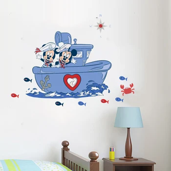 Multifilm Miki Minni Hiirt, Paadi Seina Kleebised Magamistuba Lapsed Toad Home Decor Disney Seina Kleebised Pvc Pannoo Kunst Diy Plakatid