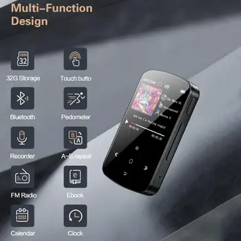 Multifunktsionaalne MP3-Mängija Kaasaskantav Sport Bluetooth-Mängijad Kõrge Tundlikkusega puuteekraan, Hi-Fi Heli MP3 Mängija