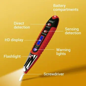 Multifunktsionaalne Ohutuse Andur Toodete Elektrik Display LED Voltmeeter Pliiats Detektor Pen Valgustus, Digitaalne Tester Katse T Q6J5