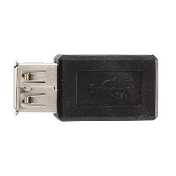 Must USB 2.0 A-Tüüpi Naine, et Micro-USB-B Female Adapter Plug Converter 14506