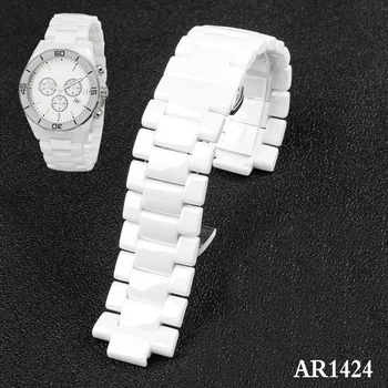Must valge Keraamiline Segu Terasest AR1472 AR1426 AR1443 AR1404 Vaata Bänd AR Kellad Randmepaela Brändi Watchband