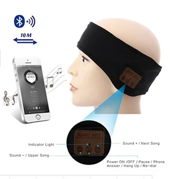 Muusika Peapael Peakomplekt W/ Mic-Juhtmeta Bluetooth-Kõrvaklapp Kõrvaklappide jaoks Töötab Jooga Jõusaal Magada Sport Kuular