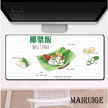 Mängu Hiina Toidu Käsitsi Joonistatud Stiilis XXL Mouse Pad Suur MousePads Suur Hiir Matt Arvuti Mause Pad Desktop Klaviatuur Matt Padi