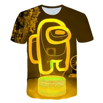 Mängu Meie Seas Tshirt kid Crewmate Impostor T-särk Naljakas Tshirts laste T-Särk Suvel 3D Lühikesed Varrukad Tee Camisas riided