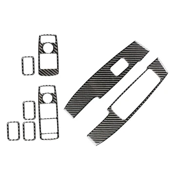 Mõeldud mercedes-benz W204 C-klassi RHD LHD auto sisekujunduses süsinikkiust Window Lifter Lüliti juhtpaneel Kleebised tarvikud