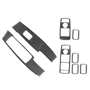 Mõeldud mercedes-benz W204 C-klassi RHD LHD auto sisekujunduses süsinikkiust Window Lifter Lüliti juhtpaneel Kleebised tarvikud