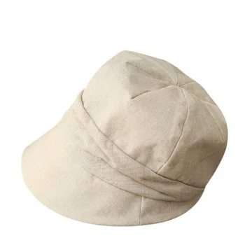 Mütsid Naistele Plisseeritud Voodipesu Casquette Barett Kalapüügi Sunhat Vintage Puhkus Puuvill Gorras Täiskasvanute Kopp Müts