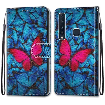 Nahast Magnet Case For Samsung Galaxy A9s A750 A9 A8 A6 A7 2018 A5 2017 A3 2016 Telefoni Katab Klapp Rahakott Värvitud Funda Etui 113601