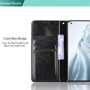 Nahast Rahakott Flip Case Kaas Xiaomi Max Mix A2 CC9 Poco F2 X 9 6 5 3 2 E S Pocophone F1 Pro NFC-Lite Kate Juhul Coque