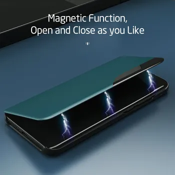 Nahast Smart Aknas Flip Case Kaas Xiaomi Redmi Note10s Redmy Lisa 10 Note10 Pro Ei 10S Magnet Omanik Raamat Coque