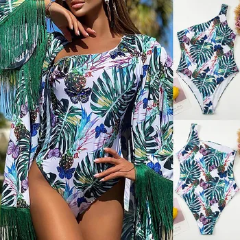 Naiste Bikini Print Set Ujumistrikoo Kaks Tööd Täis Rinnahoidja Supelrõivad Beachwear Suvel daamid купальники женские 2021